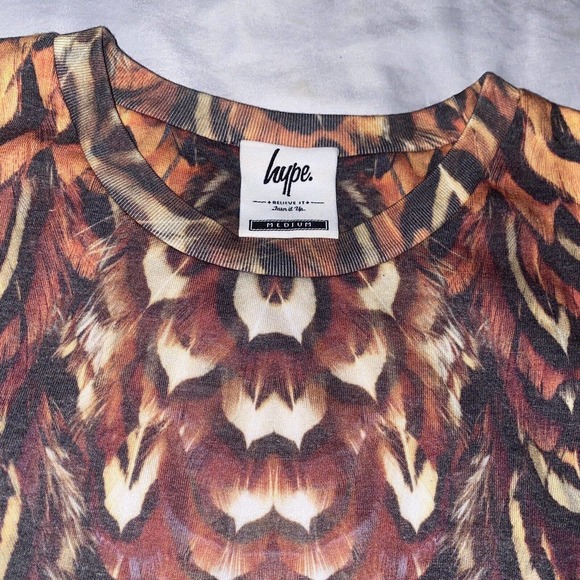 Hype Sweatshirt Size Medium Regular Fit Animal Safari Print - Picture 2 of 9